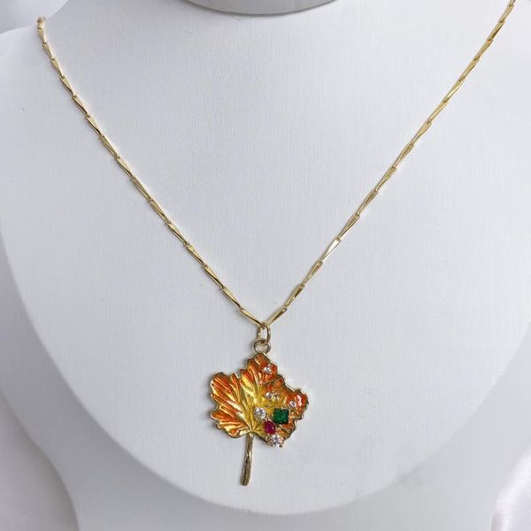 Anhänger Halsketten 5 Teile/los Großhandel Modeschmuck Vergoldete Kette Orange Farbe Halskette Für WomenPendantPendant