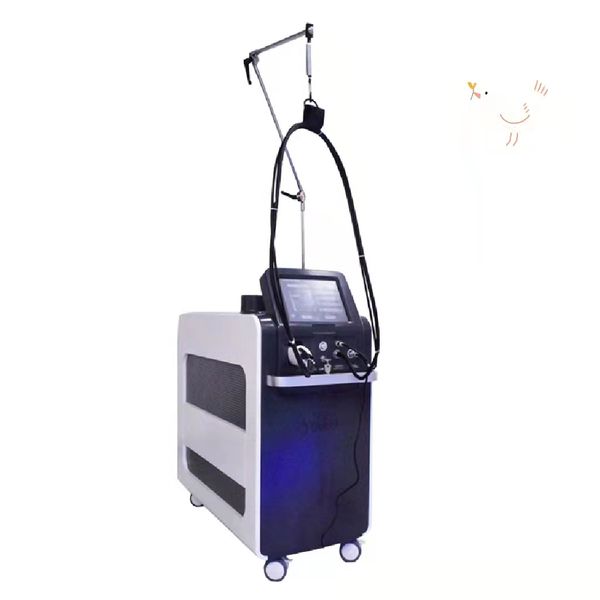 

755+1064nm double wavelength fiber laser permanent hair removal machine 5mm-18mm changable spot size factory price beauty equipment, Black