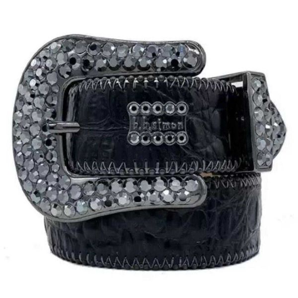 

fashion designer belts women mens bb simon rhinestone belt with bling rhinestones width 4.0cm waistband241m111, Black;brown