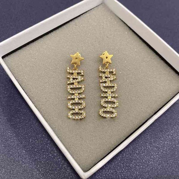 

women's fashion personality trend new brand earrings wholesale family female dijia net red letter love pearl five pointed, Silver