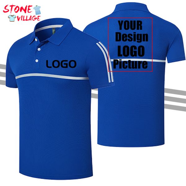 

100% polyester custom design quick-drying sports polo shirt reflective high visibility print breathable lapel short sleeve 220608, White;black