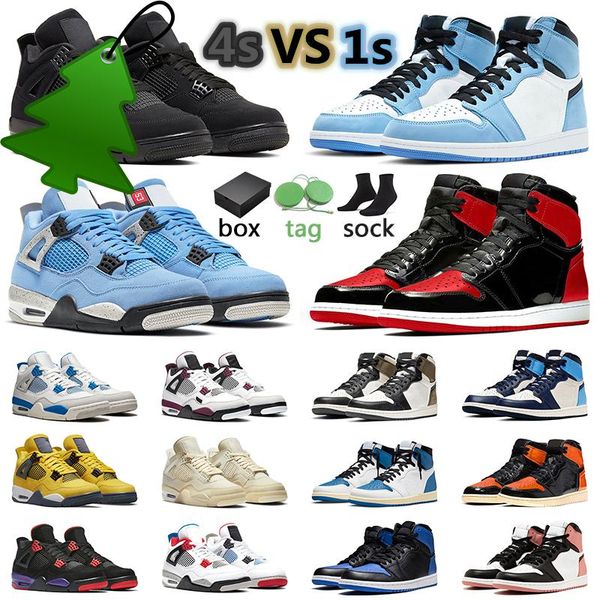 

shoes box packaging men women basketball shoes jumpman4s black cat university blue 1s patent bred dark mocha light smoke grey mens trainer