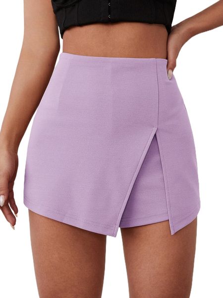 

solid split front skort y3sb#, White;black