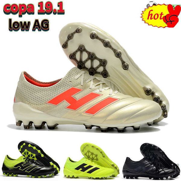

2022 volt copa 19.1 low ag men football shoes soccer cleats beige solar red triple black mens sportss neakers us6.5-11