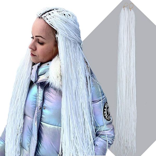 Zizi Crochet Box Box Braids Wair Puckles 28 дюймов вьющиеся синтетические наращивания волос 24 стойки/Pack Purple Black Red Pink Braid LS09