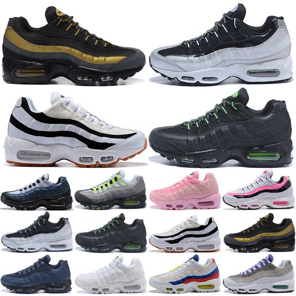

classic max 95 running shoes man woman size 36-45 sneakers trainers neon pink suede black and green triple white solar red ultramarine grape