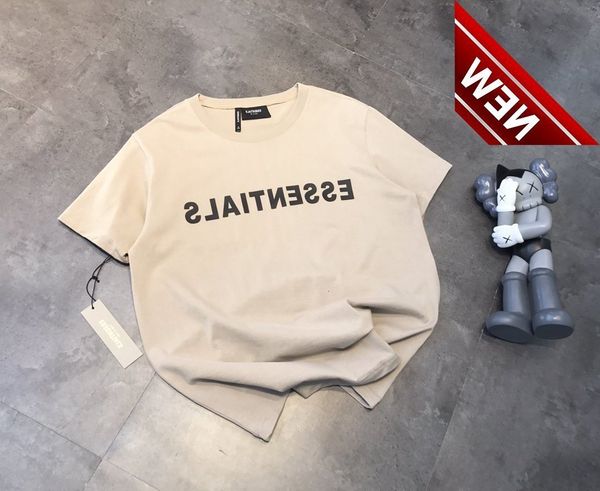 

fog double line 20ss new feel of god high street short sleeve essentials chest letter print t-shirt, White;black