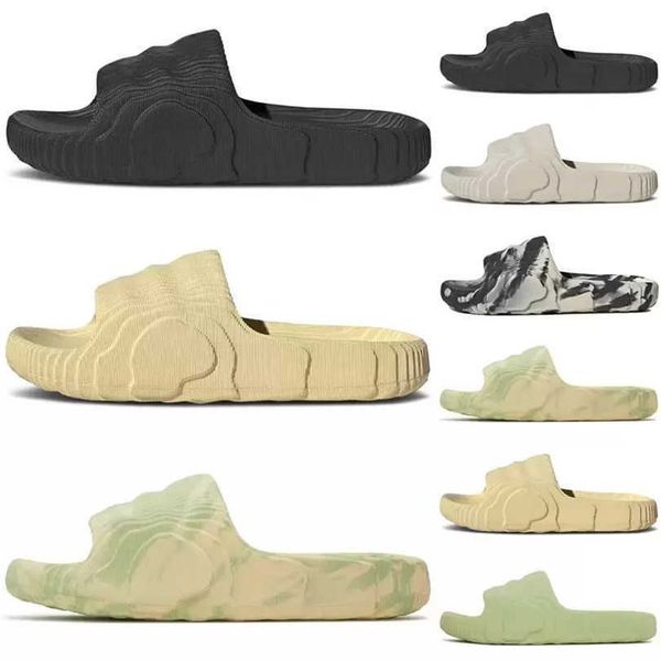 

adilette 22 slides mens black grey slippers designer men sandals black white magic lime desert sand slipper bone core foam rubber platform