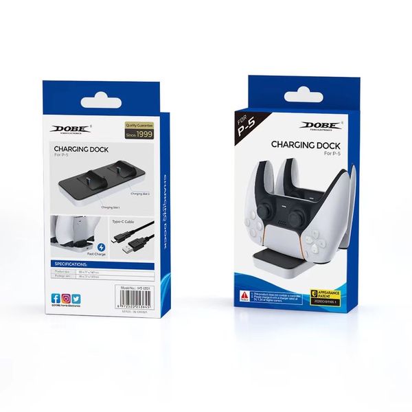 Para PlayStation 5 ps5 controlador de jogo dupla porta carregamento carregador dock stand station indicador carregador de armazenamento base de carregamento rápido