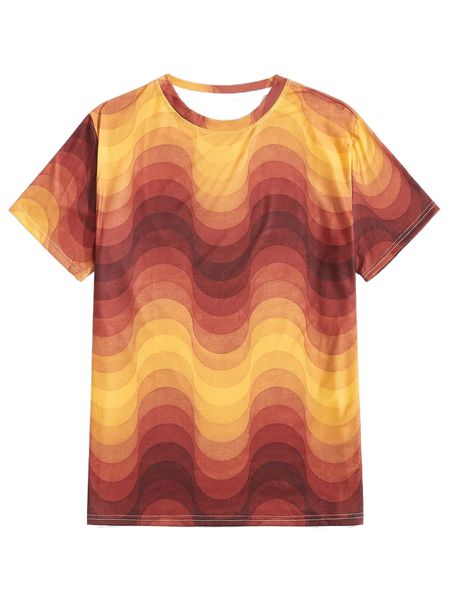 

romwe guys wave striped tee d35g#, White;black