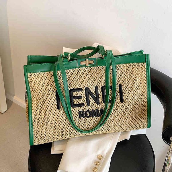 

factory direct 65% off large capacity straw women's 2022 summer new woven hand simple leisure single shoulder armpit bag