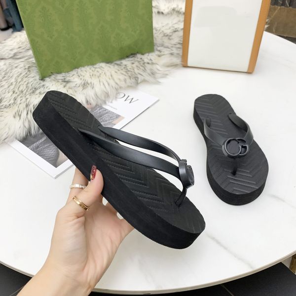 

designer luxury fashion trendy women's slippers v-shaped men's sandals beach flip-flops colorful comfortable wear size 35-42fashio, Black