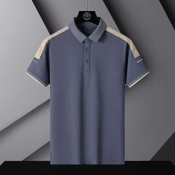 

men's polos korea style solid brand fashion polo shirts short sleeve men's 220823, White;black