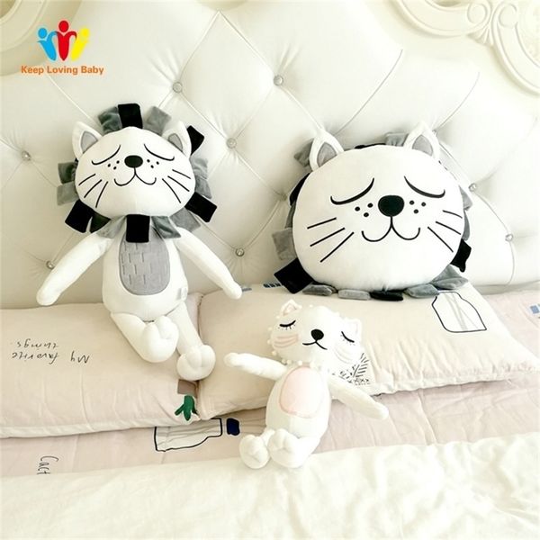 

baby pillow lion head pillow children's room decoration doll children soothe plush toys infant toddler sleep pillow lj201208