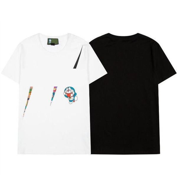 

2021 cartoon doraemon t shirt stylist men's made in italy fashion shor353y, White;black