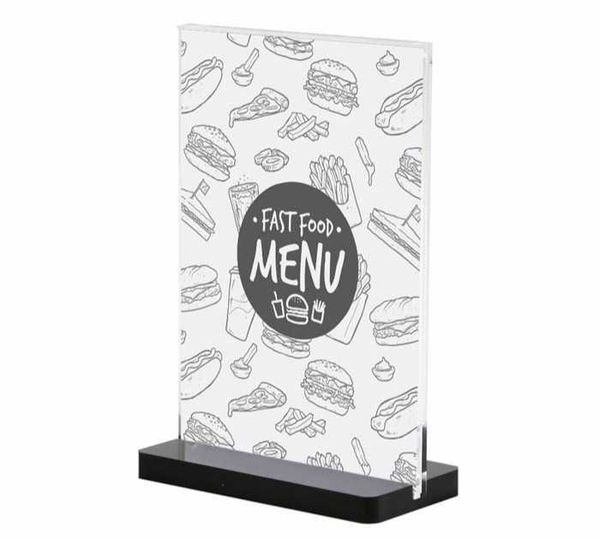 Magnetic Acrylic Frame Stand A6 Menu Nome Do Cartão Suporte Sinal De Mesa De Mesa Da Mesa De Casamento Photo Frame Price Tag Tag Etiqueta