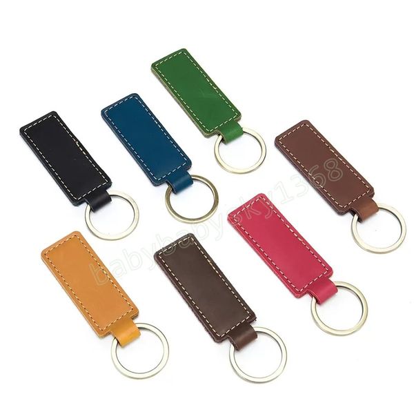 

diy jewelry leather keychain metal keyring car keychains pendant personalise gift key chain, Red;brown