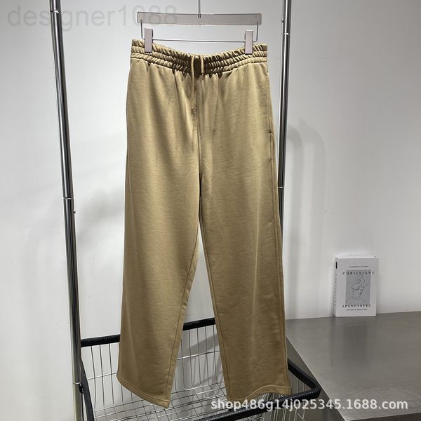 

men's pants designer [correct version]b home khaki embroidered bb letter cotton knitted sports men's and women's wide leg pan, Black