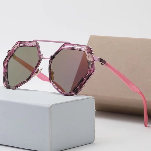 

fashion sunglasses for womans uv protection metal polygonal sun glasses outdoor touring women design oculos, White;black