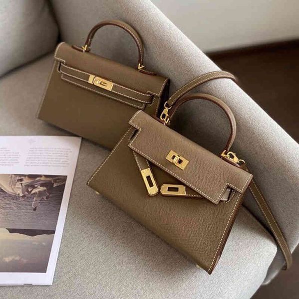 

original luxury h bags andbags designer 2023 second generation kel1ys bag all manual palm print cowhide mini crocodile portable one shoulder