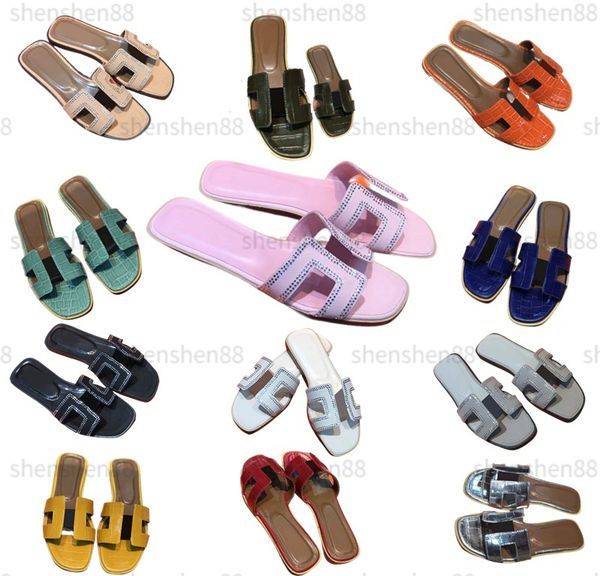 

'10-15 days delivery' designer ladies sandals flat slippers fashion diamond glitter leather summer slippers flip-flops ladies beac, Black