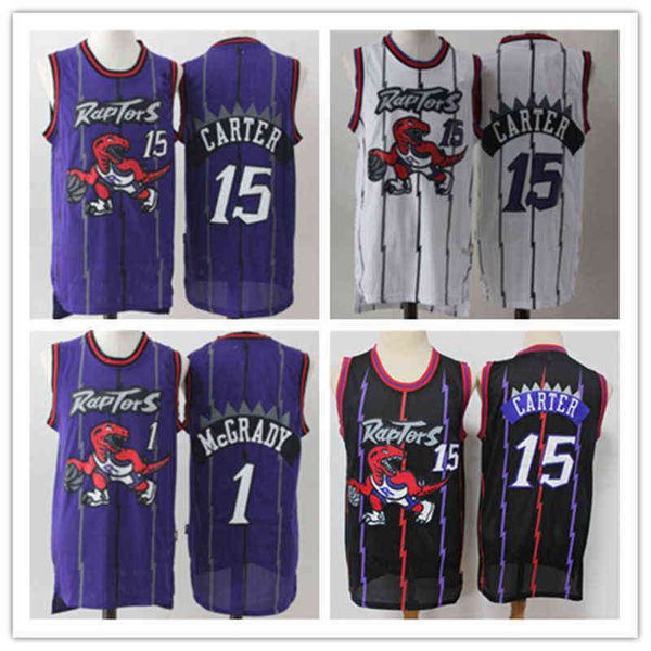 

men throwback basketball jersey purple vince 15 carter tracy 1 mcgrady shorts jerseys, Black;red