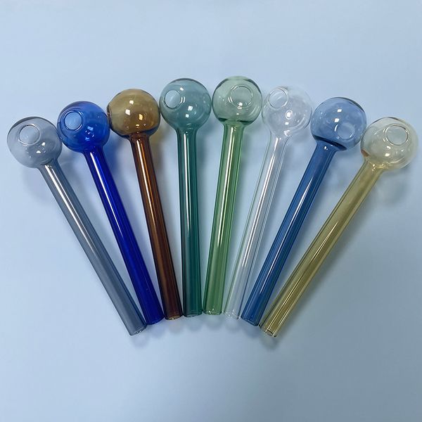 12 Farben 4 Zoll Glaspfeife Ölbrenner Bubbler Wasserpfeife