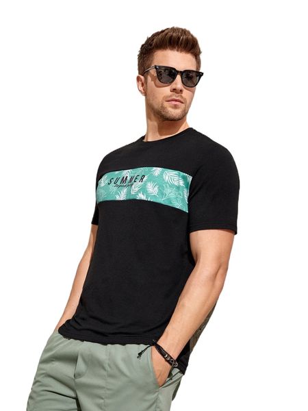 

men letter and plants print j4nt#, White;black