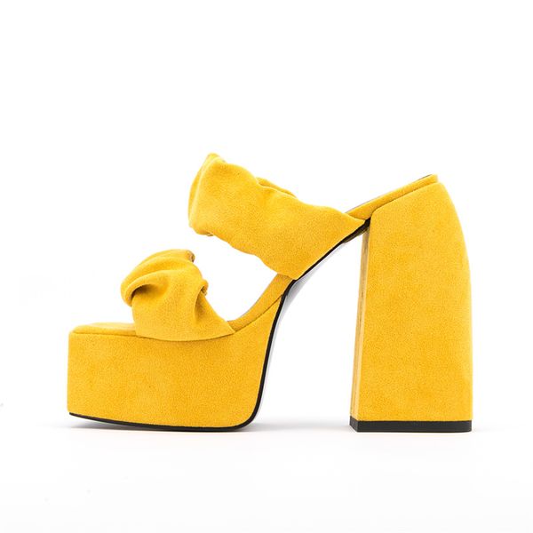 

2022 brand women's sandals european and american fashion platform high heels square toe wedding shoes dress party women's, Black