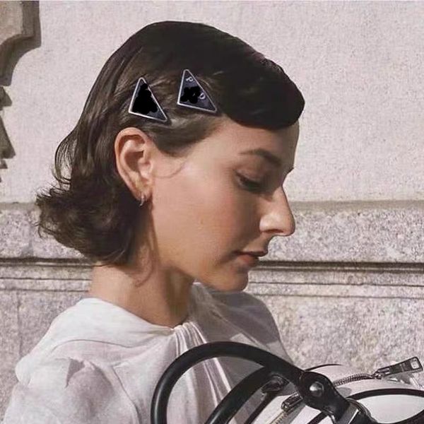 

women's hair clips jewelry designer geometric inverted triangle metal and iron hair barrettes p home, Golden;silver
