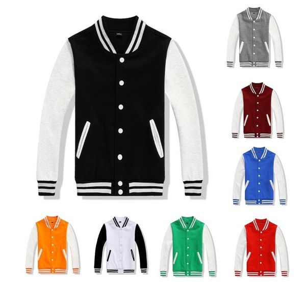 Herrenjacken Autumn Baseball Herren Jacke Patchwork -Mantel mit Reißverschluss Uniform -Strickjacke Herrenkleidung Streetwear College Jackel