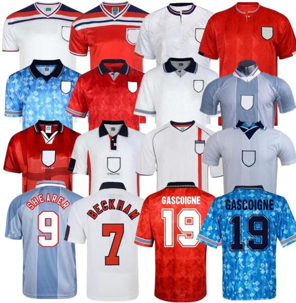 

1982 1986 1998 2002 2004 englans retro soccer jersey shearer beckham 1989 1990 gerrard scholes owen 1994 heskey 1996 gascoigne vintage class, Black;yellow