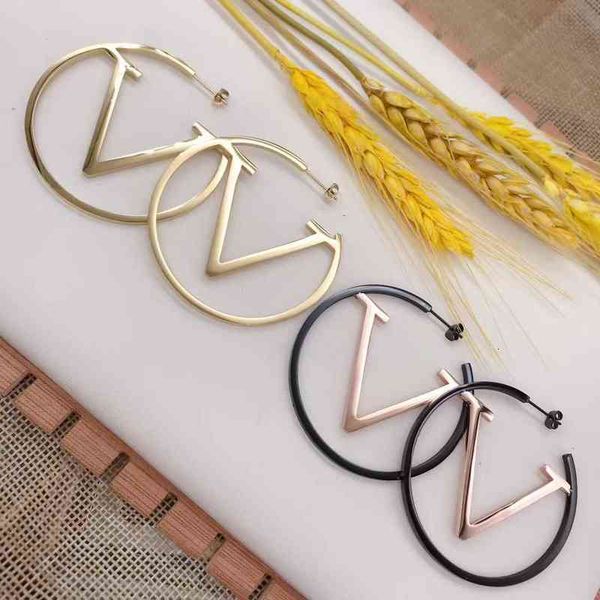 

20 design mix fashion big 5.2cm dangle classic letter 3 colors christmas circle earrings hip hop earings earring for women party wedding, Golden;silver