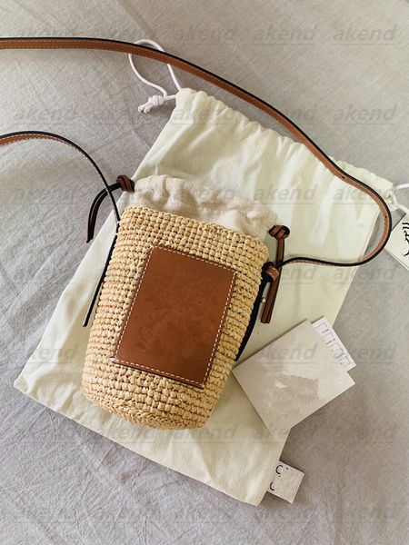 

straw designer tote shoulder fashion drawstring bags woman crochet nylon leather crossbody bag genuine famous handbags lady wallet purses ho