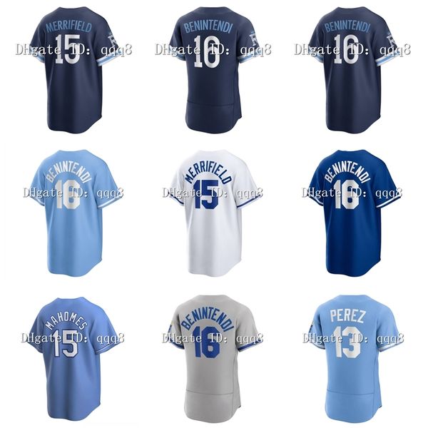 Na85 2022 City Connect Baseball-Trikots Patrick Mahomes Kansas City Andrew Benintendi Whit Merrifield Adalberto Mondesi Salvador Perez