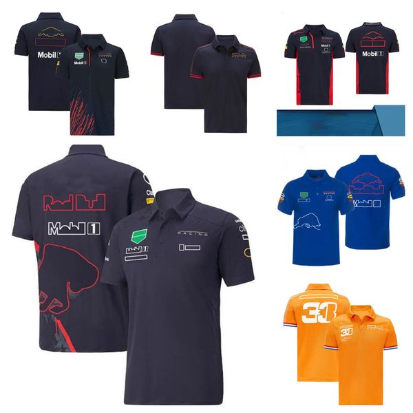 

f1 formula one racing polo suit summer short-sleeved shirt same style customization