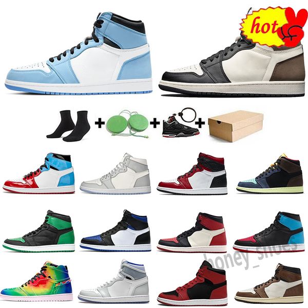 

boots 2023 jumpman 1 high mid low og basketball shoes athletic sneakers running, Black