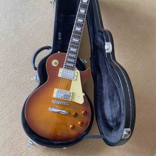 

standard electric guitar tobacco sunburst color tiger maple mahogany body rosewood fingerboard
