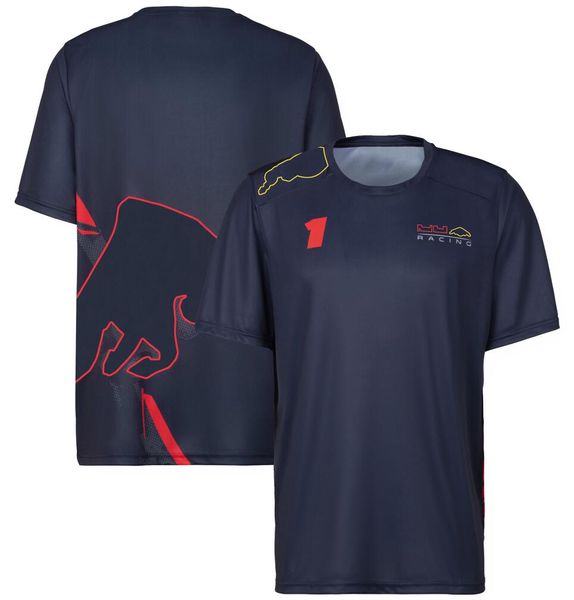 2022F1 Fan T-Shirts Yaz Erkekler Kadın Moda Mürettebatı Boyun Nefes Alabbe T-Shirts Formula Bir Yarış Takım Takım Üniformaları Kısa Kollu Üstler