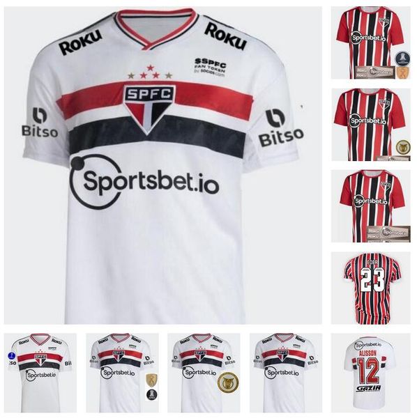 

sao paulo 22 23 outubro rosa camisa de futebol 2022 2023 soccer jerseys dani alves pablo pato football shirts uniforms player version, Black;yellow