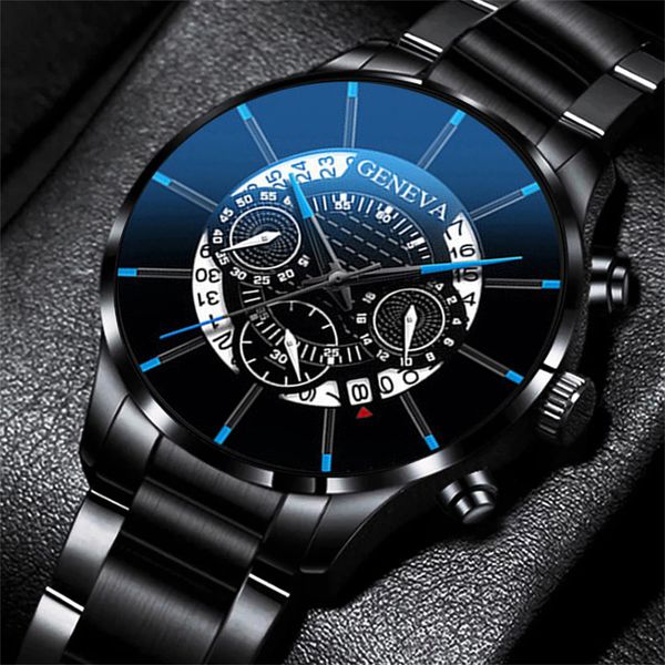 

luxury stainless steel men's quartz with calendar and new series, Slivery;brown