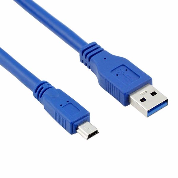 Superspeed USB 3.0 Kablosu-Mini B 10 pimli erkek için Tip A-Male