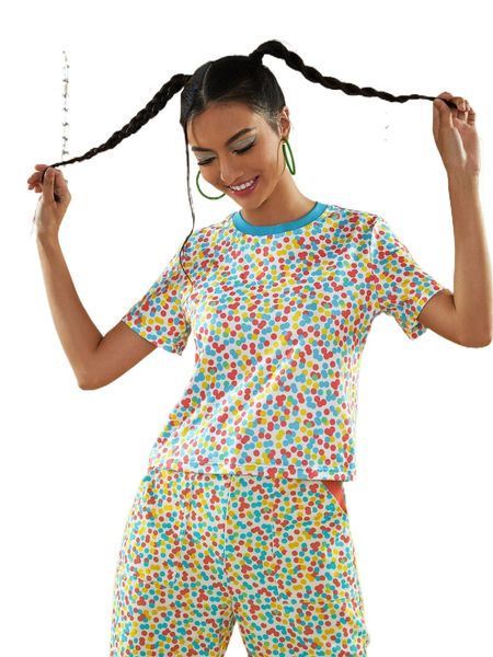 

x yellow mushmellow polka dot print u9da#, White