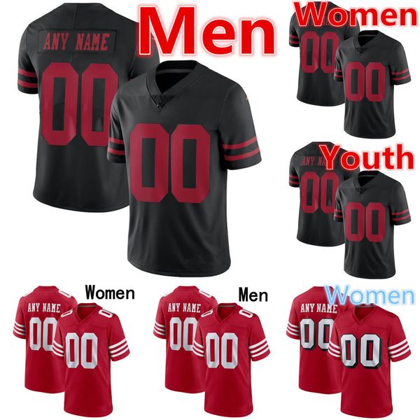 

football jerseys san francisco''49ers''54 fred warner 80 jerry rice, Black;red