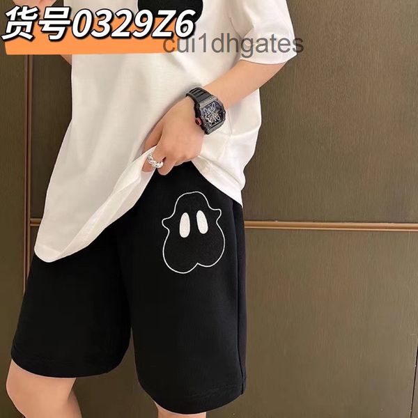 

2022 designer b br t shirt family b's cute little monster black casual shorts men's and women's same loose versatile terry ca, Black;white