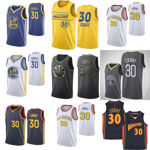 

vintage stephen 30 curry city basketball jersey golden state's warriors's james 33 wiseman klay 11 thompson sleeveless blue white, Black;red