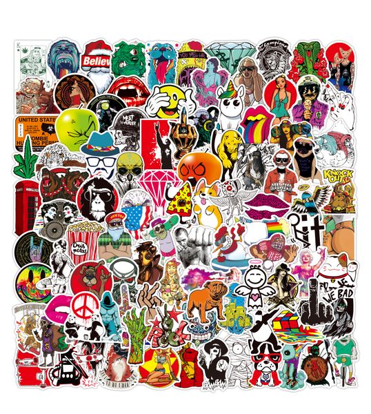 

50pcs lot cartoon mix pattern cute sticker pack for kids toys diy phone case luggage helmet notebook skateboard water bottle car decals guit