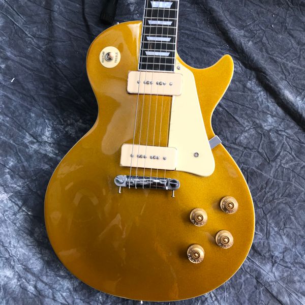 

1954 lp electric guitar body mahogany bridge wraparound fingerboard ebony gold glossy finish