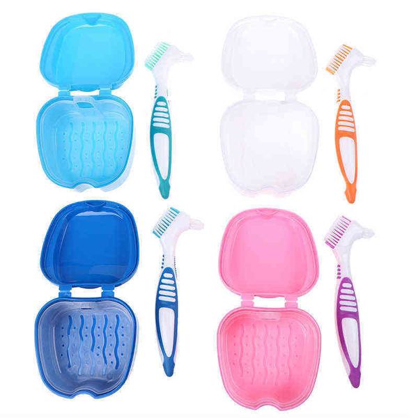 

toothbrush denture brush box and retainer multi layer bristle cleaning toothbrush (1 + 1 toothbrush) 0312
