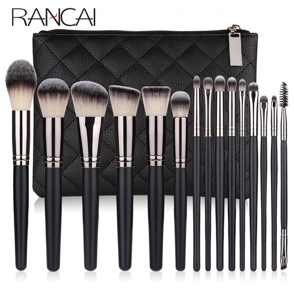 

rancai 1015pcs professional makeup brushes set powder foundation eyeshadow soft synthetic hair brushes with 220518